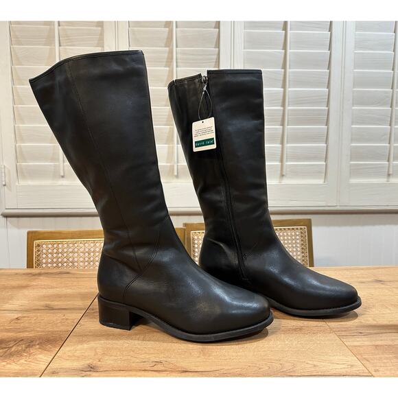 David Tate Superior Black Boots Leather Sz 10.5 WW NWOB Formal Casual Waterproof - Picture 2 of 13